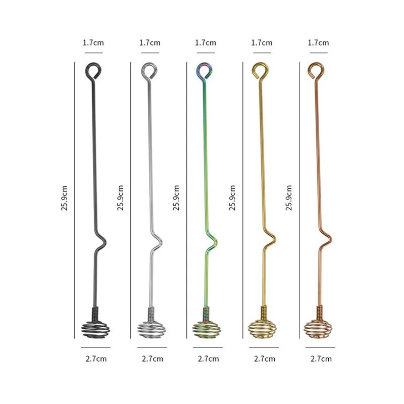 Kūrybingas nerūdijančio plieno kokteilių maišymo pagaliukas ilga rankena geriamas pienas, kava, medus, šluoteles, barmeno įrankiai, baro priedai