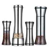 304 nerūdijančio plieno pipirų malūnėlis jūros druskos prieskonių pipirų malūnėlis rankinis prieskonių smulkintuvas pipirų malūnėlis virtuvės šlifavimo įrankiai