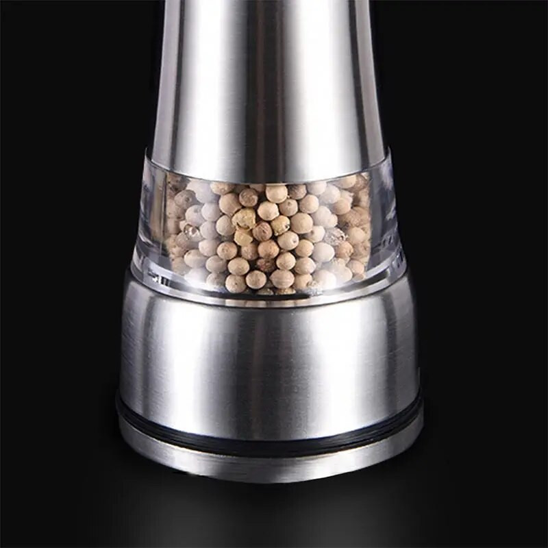 304 nerūdijančio plieno pipirų malūnėlis jūros druskos prieskonių pipirų malūnėlis rankinis prieskonių smulkintuvas pipirų malūnėlis virtuvės šlifavimo įrankiai