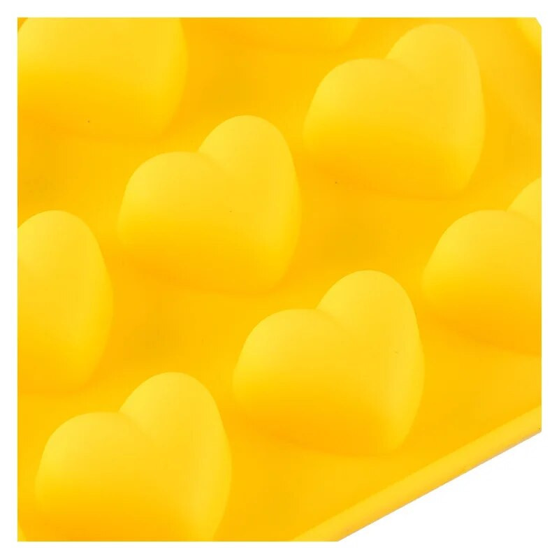 Силиконова форма с форма на сърце с 12 кухини Тава за кубчета лед, форма за шоколадови бонбони, подреждаща се, издръжлива и подходяща за съдомиялна машина, произволен цвят