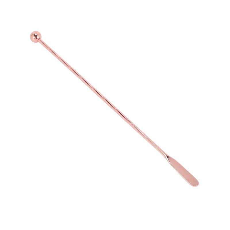 5 vnt nerūdijančio plieno maišytuvas gėrimų maišyklės kokteilių maišytuvai susukamas lazdelė-rožinė auksinė-tiesi juosta, 19 cm