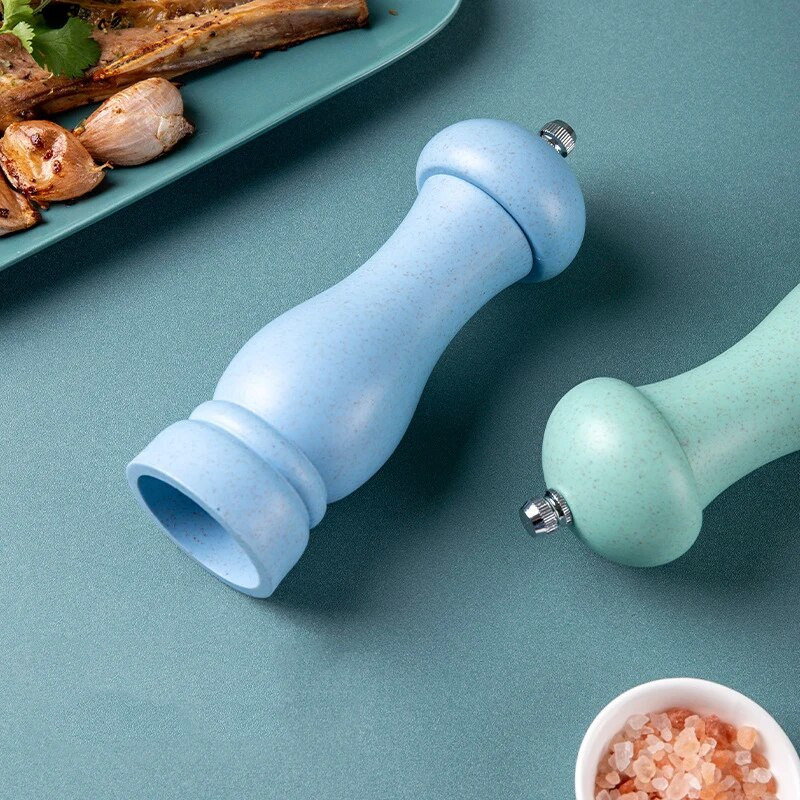 6 colių druskos ir pipirų malūnėlis, masyvios medienos prieskonių pipirų malūnėlis su stipriu reguliuojamu keraminiu virtuvės maisto ruošimo įrankiais