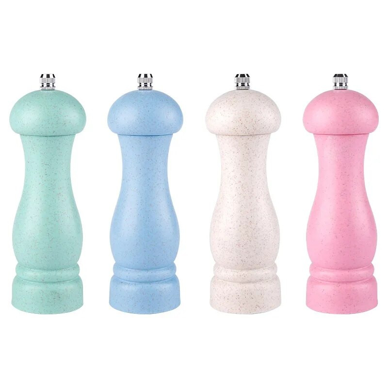 6 colių druskos ir pipirų malūnėlis, masyvios medienos prieskonių pipirų malūnėlis su stipriu reguliuojamu keraminiu virtuvės maisto ruošimo įrankiais