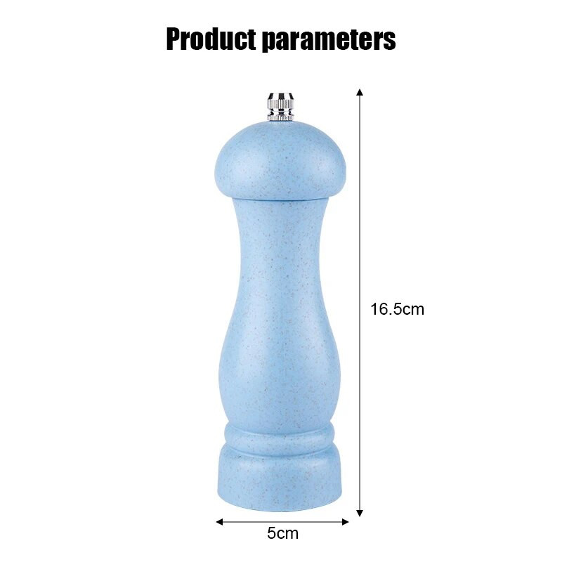 6 colių druskos ir pipirų malūnėlis, masyvios medienos prieskonių pipirų malūnėlis su stipriu reguliuojamu keraminiu virtuvės maisto ruošimo įrankiais