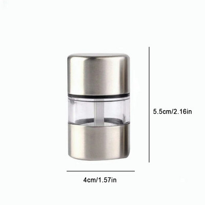 Nerūdijančio plieno nešiojamas mini malūnėlis rankinis druskos ir pipirų malūnėlis žolelėms pipirų prieskoniams rožių druska virtuvės šlifavimo įtaisas