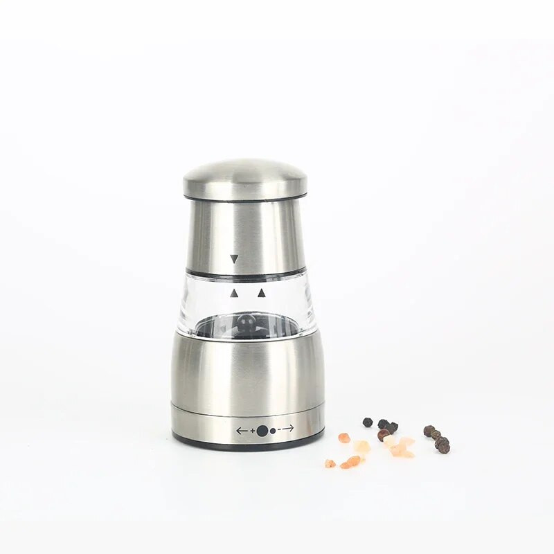 Nerūdijančio plieno nešiojamas mini malūnėlis rankinis druskos ir pipirų malūnėlis žolelėms pipirų prieskoniams rožių druska virtuvės šlifavimo įtaisas