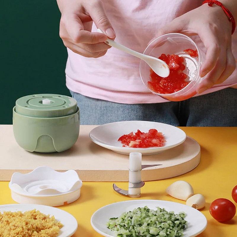 Hordozható elektromos fokhagymatörő 250 ml-es fokhagyma aprító USB konyhai robotgép fokhagyma gyömbér daráló Konyhai eszközök