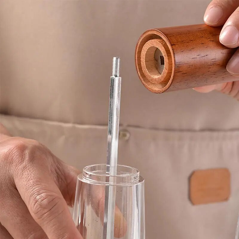 Rankinis pipirų malūnėlis jūros druska pipirų malūnėlis akrilinis keraminis šerdis virtuvės pipirų malimo prieskonių butelis virimo įrankiai