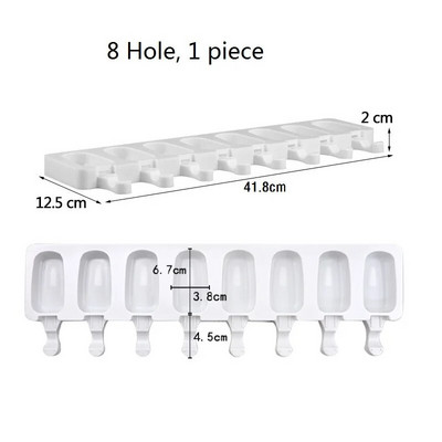 „YongHao 8/4 Cavity“ silikoninių ledų formavimo ledų kubelių formavimo formos desertas „pasidaryk pats“ formų gaminimo įrankis su pūsleline