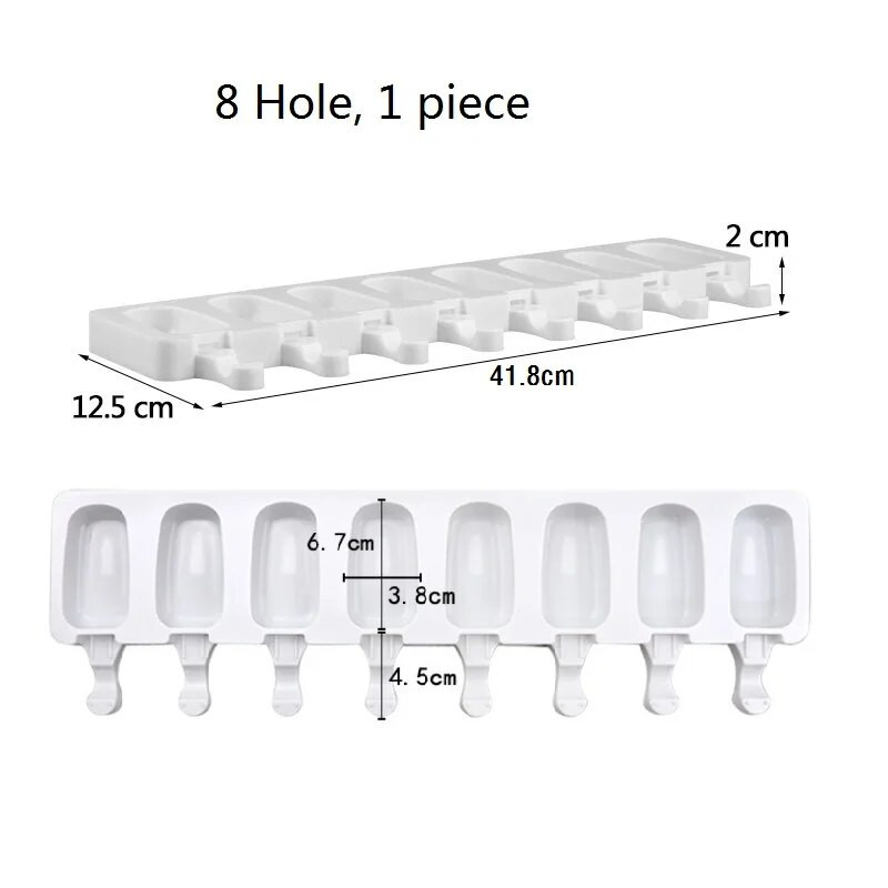 „YongHao 8/4 Cavity“ silikoninių ledų formavimo ledų kubelių formavimo formos desertas „pasidaryk pats“ formų gaminimo įrankis su pūsleline