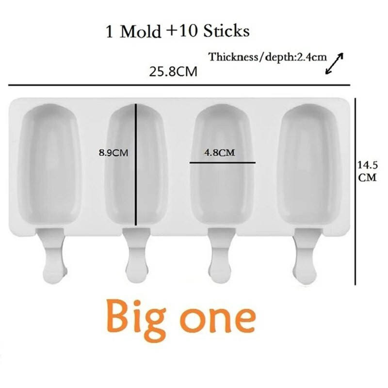 „YongHao 8/4 Cavity“ silikoninių ledų formavimo ledų kubelių formavimo formos desertas „pasidaryk pats“ formų gaminimo įrankis su pūsleline