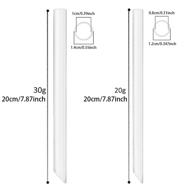Magas bór-szilikáttartalmú, újrafelhasználható szívószálas környezetbarát üvegszívószál buboréktea turmixokhoz bár tartozékok szívószál ecsetzsákkal