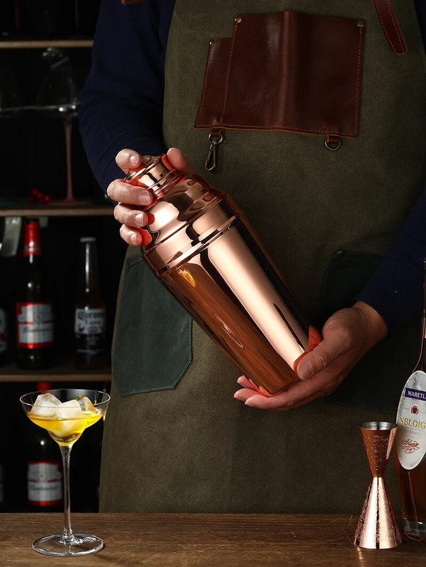 Kokteilių plaktuvas 60 uncijų nerūdijančio plieno profesionalus Martini Shaker didelis gėrimų plaktuvas su sieteliu barmeno barmenui