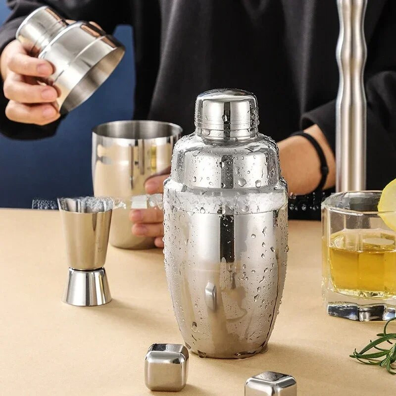 Nerūdijančio plieno kokteilių plaktuvas vynui Martini Boston plaktuvas barmeno gėrimų vakarėlio baro priemonėms 250MLL