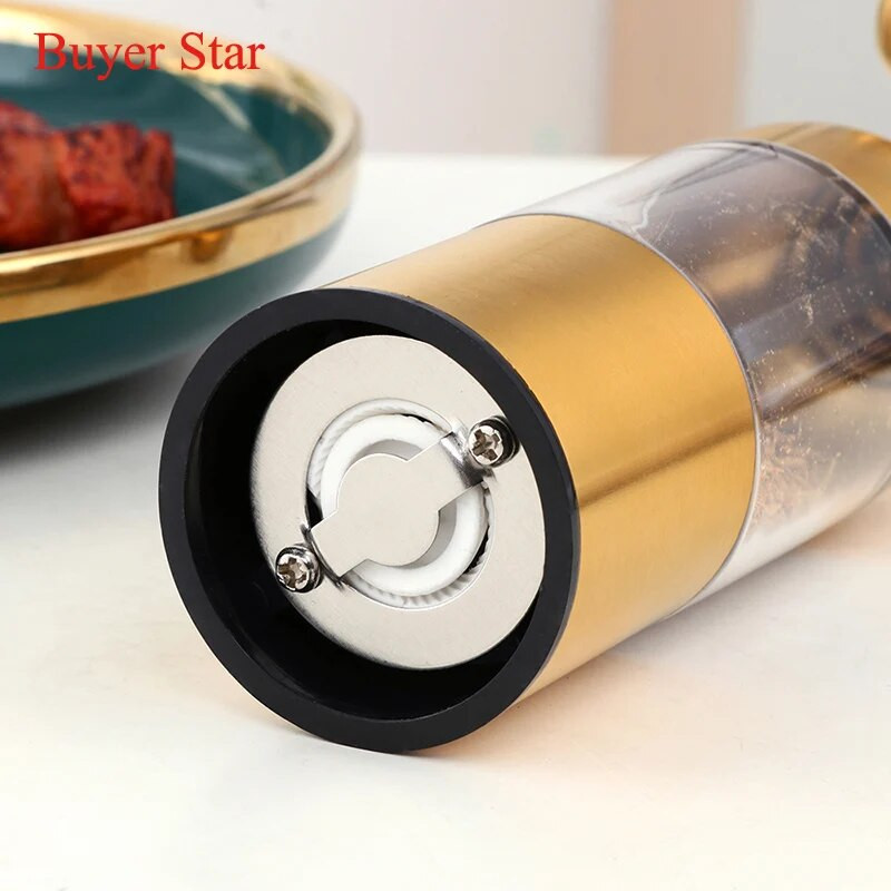 18 cm-es kézi borsdaráló rozsdamentes acél fűszerpaprika sódaráló edény állítható háztartási fémdaráló konyhai főzőkészlet