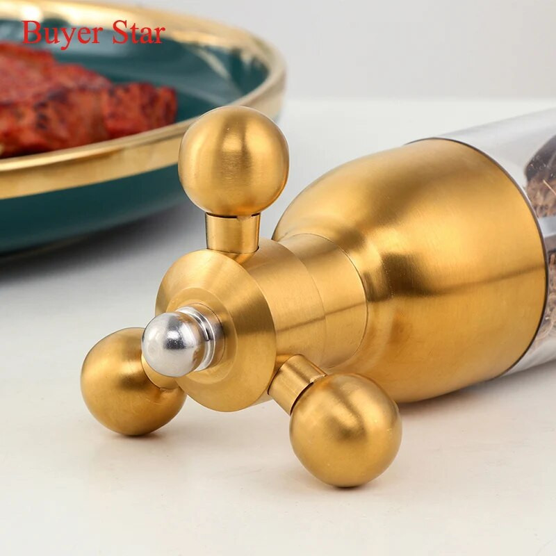 18 cm-es kézi borsdaráló rozsdamentes acél fűszerpaprika sódaráló edény állítható háztartási fémdaráló konyhai főzőkészlet