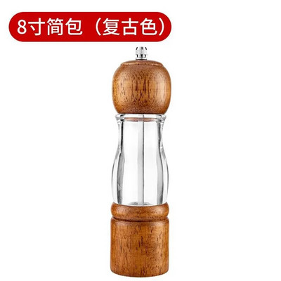 Fából készült sóborsdaráló nagy ablakkal, intelligens fűszerezővel fűszersódaráló 8 hüvelykes