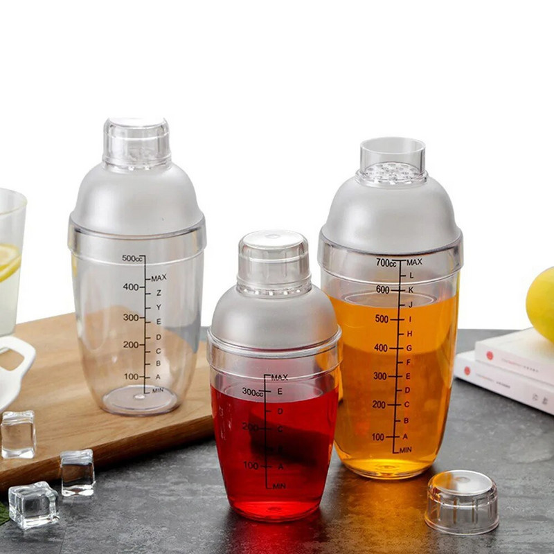 Plastmasas kokteiļu šeikeris, rokas vīna dzērienu mikseris vīna kratītāja krūze dzērienu mikseris 350 ml/500 ml/700 ml/1000 ml šeikeris, bāra instrumenti