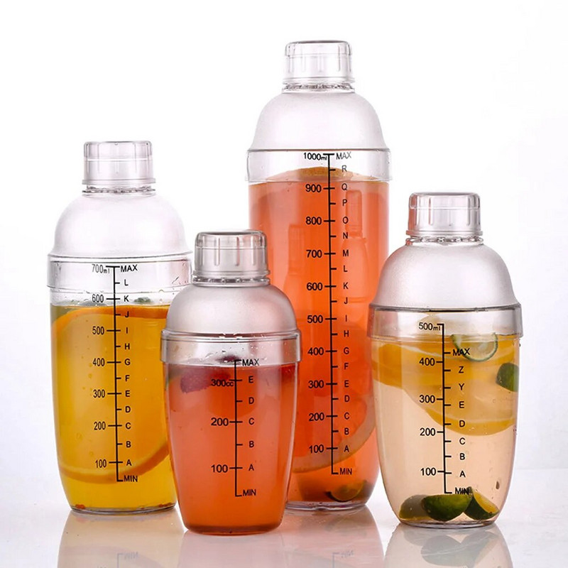 Plastmasas kokteiļu šeikeris, rokas vīna dzērienu mikseris vīna kratītāja krūze dzērienu mikseris 350 ml/500 ml/700 ml/1000 ml šeikeris, bāra instrumenti