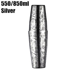 550 ml / 850 ml profesionalus barmenas pagal užsakymą graviruojamas nerūdijančio plieno kokteilių plaktuvas Bostono baro purtyklės baro įrankiai