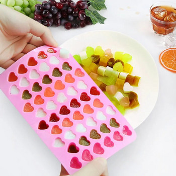 55 Σχήμα καρδιάς δικτυωτός δίσκος παγοκύβων Χαριτωμένος DIY Mini σιλικόνης παγομηχανής Σοκολάτα ψησίματος καραμέλας σαπούνι φόρμα κουζίνας Εργαλείο ψησίματος
