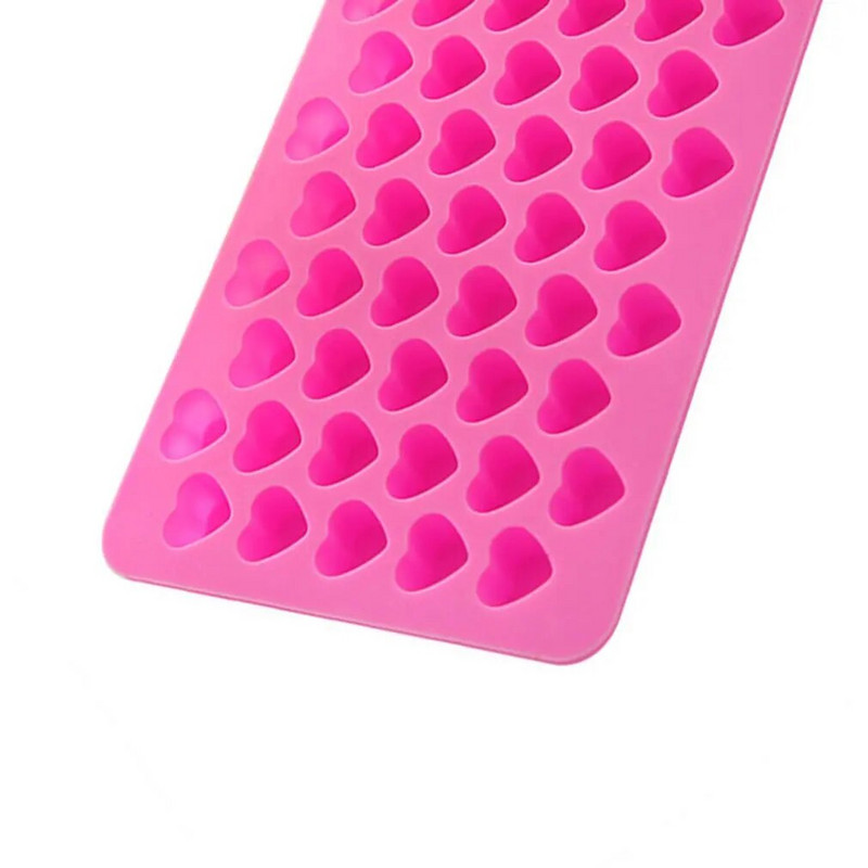 55 Σχήμα καρδιάς δικτυωτός δίσκος παγοκύβων Χαριτωμένος DIY Mini σιλικόνης παγομηχανής Σοκολάτα ψησίματος καραμέλας σαπούνι φόρμα κουζίνας Εργαλείο ψησίματος