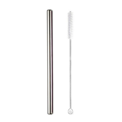 12x215 mm metaliniai šiaudeliai 304 nerūdijančio plieno šiaudeliai 8,5 colio daugkartinio naudojimo geriamieji šiaudeliai, skirti burbulinės arbatos Boba kokteiliams pieno kokteiliams