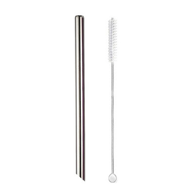 12x215 mm metaliniai šiaudeliai 304 nerūdijančio plieno šiaudeliai 8,5 colio daugkartinio naudojimo geriamieji šiaudeliai, skirti burbulinės arbatos Boba kokteiliams pieno kokteiliams