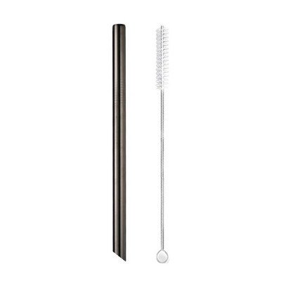 12x215 mm metaliniai šiaudeliai 304 nerūdijančio plieno šiaudeliai 8,5 colio daugkartinio naudojimo geriamieji šiaudeliai, skirti burbulinės arbatos Boba kokteiliams pieno kokteiliams