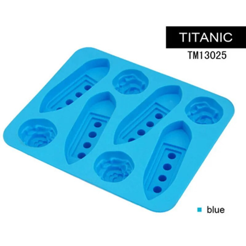 Szilikon jégkocka tálcák faragó öntőforma Titanic partiitalokhoz Moldes De Silicon