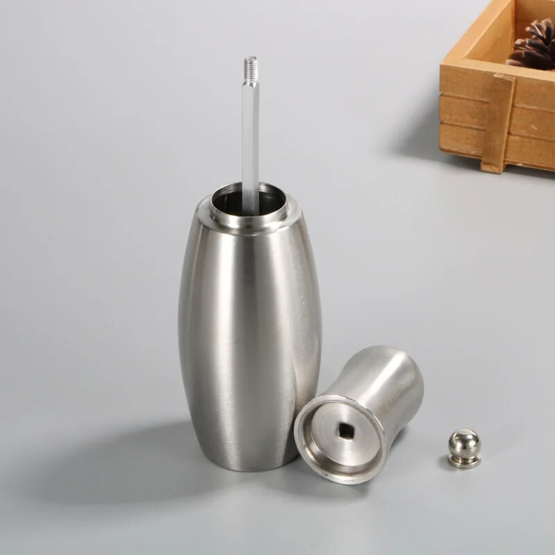 304 nerūdijančio plieno pipirų malūnėlis boulingo stiliaus vadovas druskos pipirų malūnėlis prieskonių butelis vakarietiškas restoranas pipirų malūnas