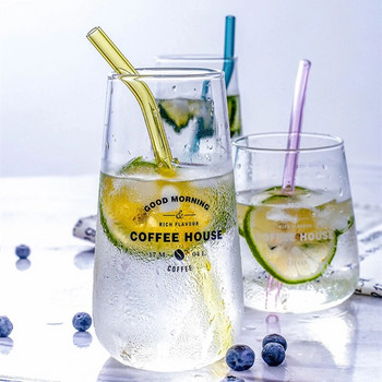 8 бр. 8 мм прозрачни стъклени сламки за смутита Коктейли Сламки за пиене Здравословни екологични сламки за многократна употреба Аксесоар за съдове