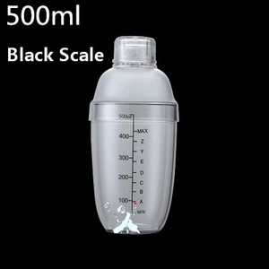 Plastikinis kokteilių Boston Bar purtytuvas dervos plaktuvas su nuoviru nuo nuplikimo pieno arbatos maišymo puodeliu permatomas geros rankenos kompiuterio baro įrankis