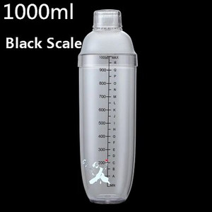 Plastikinis kokteilių Boston Bar purtytuvas dervos plaktuvas su nuoviru nuo nuplikimo pieno arbatos maišymo puodeliu permatomas geros rankenos kompiuterio baro įrankis