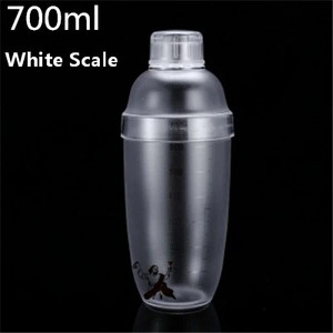 Plastikinis kokteilių Boston Bar purtytuvas dervos plaktuvas su nuoviru nuo nuplikimo pieno arbatos maišymo puodeliu permatomas geros rankenos kompiuterio baro įrankis