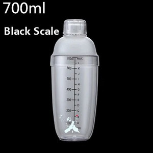 Plastikinis kokteilių Boston Bar purtytuvas dervos plaktuvas su nuoviru nuo nuplikimo pieno arbatos maišymo puodeliu permatomas geros rankenos kompiuterio baro įrankis