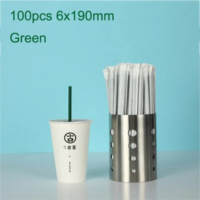 Bpa nemokami vienkartiniai plastikiniai šiaudeliai Milkshake Plačiai Boba burbuliukai arbatos šiaudeliai ilgi, atskirai suvynioti gėrimų baro įrankiai