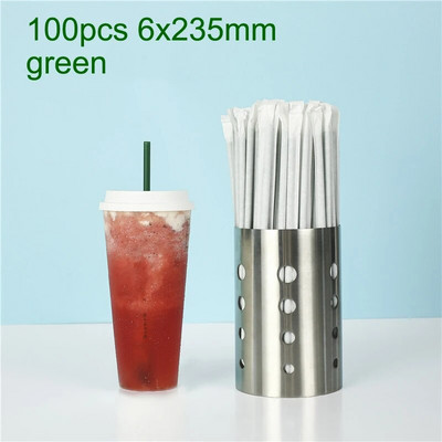 Bpa nemokami vienkartiniai plastikiniai šiaudeliai Milkshake Plačiai Boba burbuliukai arbatos šiaudeliai ilgi, atskirai suvynioti gėrimų baro įrankiai