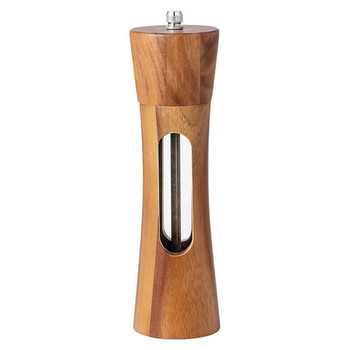 Acacia Wooden Manual Pepper Grinder Salt Spice Herb Mill Refillable