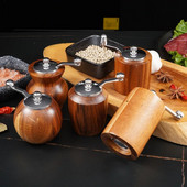 Rankomis sukamas medinis pipirų malūnėlis, vaza / vyno stiklainis / sferinis stilius, prieskonių malūnėlių smulkintuvai, kavos pupelės, druskos plaktuvai, pipirų malūnėlis