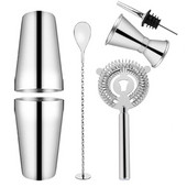 550 ml / 750 ml kokteilių plaktuvo baro rinkinys vyno Martini kokteilių plaktuvas nerūdijančio plieno Bostono plaktuvas gėrimų vakarėlio baro įrankiams