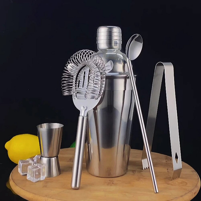 550 ml / 750 ml kokteilių plaktuvo baro rinkinys vyno Martini kokteilių plaktuvas nerūdijančio plieno Bostono plaktuvas gėrimų vakarėlio baro įrankiams