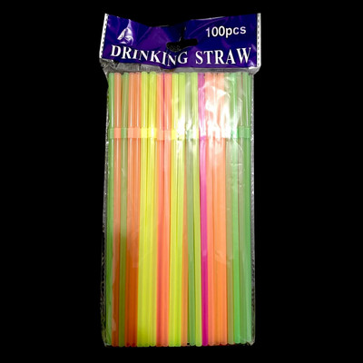 100vnt Geriamasis plastikas Šiaudeliai Spalvingi Rietjes Lankstūs Vestuvių Reikmenys Plastikiniai Geriamojo Plastiko Šiaudeliai Virtuvė