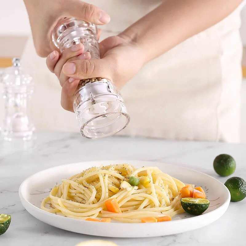 Rasnita manuala de piper Sticle versatile de condimente de diferite dimensiuni Miez ceramic TransparentSpice Rander Ustensile de bucatarie