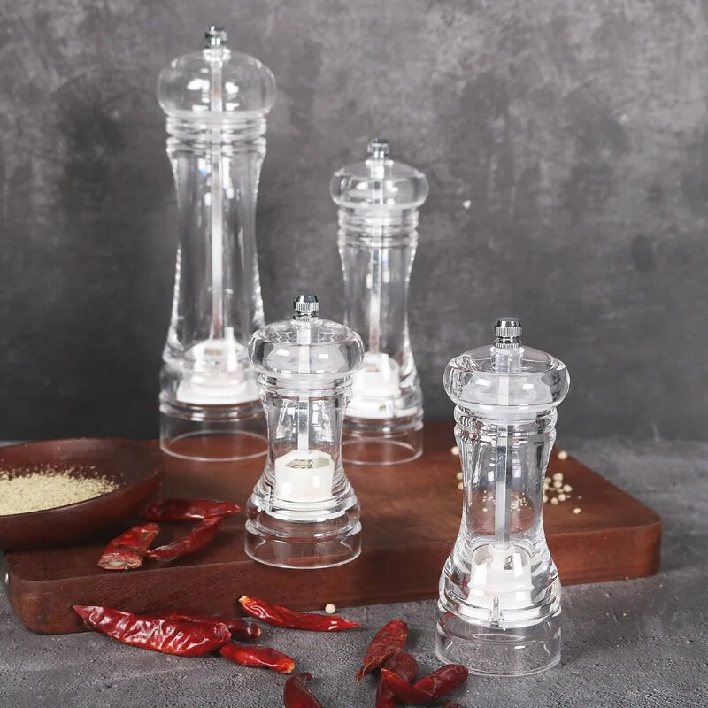 Rasnita manuala de piper Sticle versatile de condimente de diferite dimensiuni Miez ceramic TransparentSpice Rander Ustensile de bucatarie