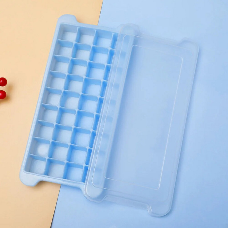 24/36 režģis Liela ledus kubiņa veidne Viegli atbrīvojama pārtikas kvalitātes silikona ledus kubiņu kvadrātveida paplāte DIY ledus veidotāja ledus kubiņu paplāte