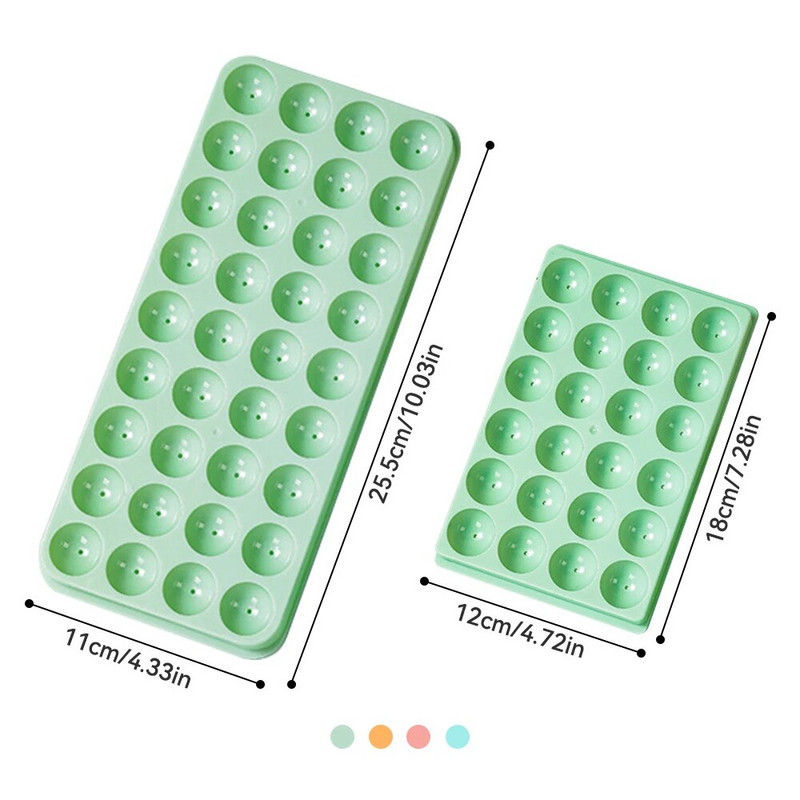 3d кръгла тава за кубчета лед с капак Пластмасова форма за лед в диамантен стил Хладилник Сферични форми Направи си сам Машина за топки за лед Кухненски инструменти