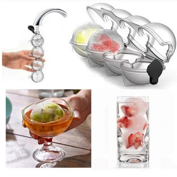 4 Hole Ice Cube Makers Round Ice Mold Whisky Cocktail Vodka Ball Ice Mold Bar Party Kitchen Ice Box Ice Cream Maker