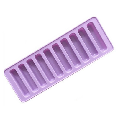 Lengvai atleidžiama ledo kubelių formelė 10 grotelių cilindrinis ledo kubelių padėklas, lankstus silikoninis ledo gaminimo aparatas kokteiliams arbatoms kavai