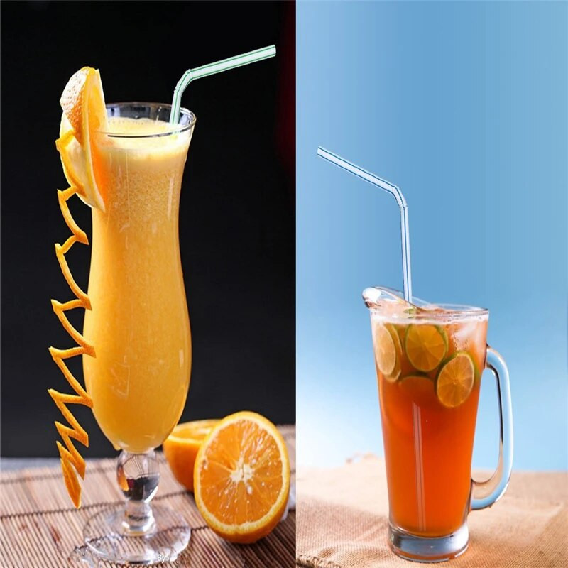 300 pakelių vienkartiniai plastikiniai šiaudeliai įvairiaspalviai lankstūs dryžuoti vaivorykštės geriamojo baro priedai